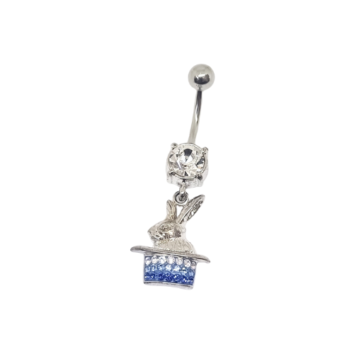 Piercing Ombelico 1x con Brillantini Swarowsky (Certificato)