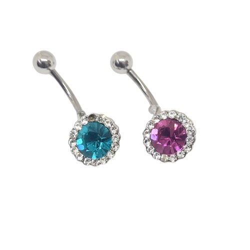 Piercing Ombelico, Capezzolo e Monte di Venere 1x con Brillantini Swarowsky (Certificato)