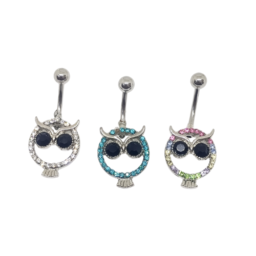 Piercing Ombelico, Capezzolo e Monte di Venere 1x con Brillantini Swarowsky (Certificato)