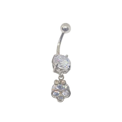 Piercing Ombelico  1x  con Brillantini Swarowsky (Certificato)