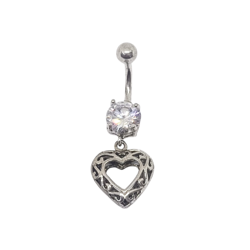 Piercing Ombelico  1x  con Brillantini Swarowsky (Certificato)